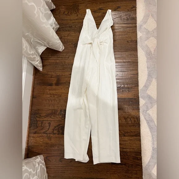 HALSTON Julianna bow-embellished cutout crepe jumpsuit NWT